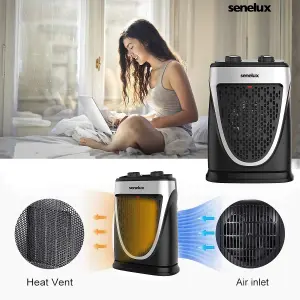 Senelux Mini Heater with Adjustable Thermostat