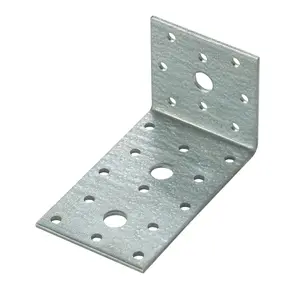 Expamet Zinc effect Galvanised Steel Light duty Angle bracket (H)60mm (W)60mm (L)100mm