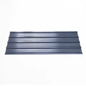 12 pcs Metal Corrugated Roofing Sheet Roof Sheet for Garden Storage Shed,Light Black,L 129 cm x W 45 cm x T 0.27 mm