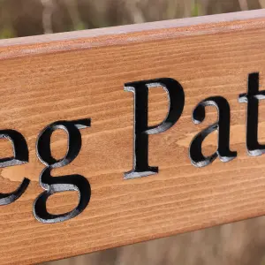 Peak Heritage Engraved Wooden Sign 30cm with Posts - Veg Patch