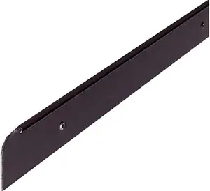 Worktop Trim End Cap, Universal Left Or Right Profile, Black 40mm X 630mm With 10mm Radius