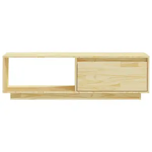 Berkfield TV Cabinet 110x30x33.5 cm Solid Pinewood