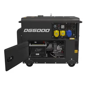 Sealey Diesel Generator 4-Stroke Engine 5000W 110V/230V Heavy Duty DG5000