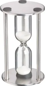 Masterclass Egg Timer, Kitchen Timer, 3-Minute Hourglass, Stainless Steel, Silver