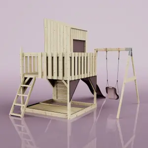 PolarPlay Kids Climbing Tower & Playhouse with Swing and Slide - Swing Helka Rose