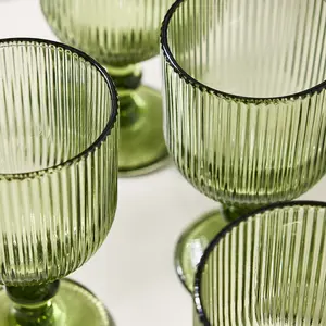 Arbnore Drinking Glass Set (Set of 6) Green