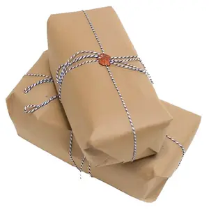 100 x Large Sheets Of Brown Ribbed 19 x 29.5" General Purpose Gift Wrapping Kraft Paper