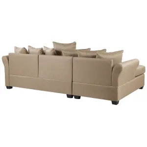 Right-Hand Corner Sofa VIKNA Beige Fabric Right Hand