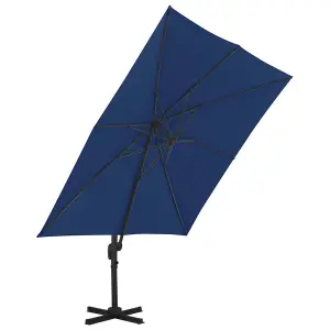 Berkfield Cantilever Umbrella with Aluminium Pole 3x3 m Azure Blue