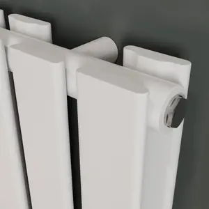 Agadon Lola Duplex Electric Designer Panel Radiator 1600 x 376 mm White - 1000 W Smart Heating Element