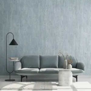 Galerie Urban Classics Steel Blue Brera Metallic Abstract Distress Wallpaper Roll