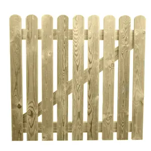 Picket Side Gate Round Top 1500mm Wide x 900mm High Left Hand Hung