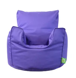 Cotton Twill Purple Lilac Bean Bag Arm Chair Toddler Size