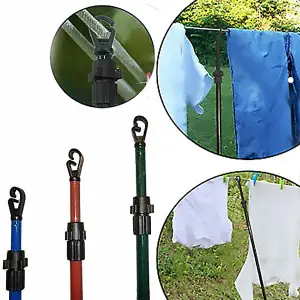 AAMEN 2 X Heavy Duty Metal Telescopic Extendable Home Garden Washing Line Prop