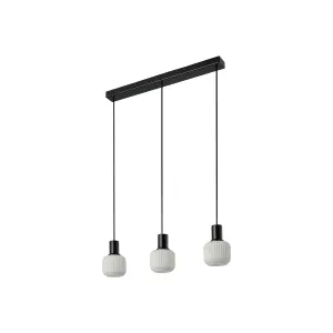 Nordlux Milford Mini 3-Rail Indoor Dining Living Kitchen Hallway Pendant In Black (Diam) 10cm