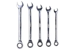 Laser Tools 8510 5pc Ratchet Bi-Hex Ring Combination Spanner Set 10-15mm