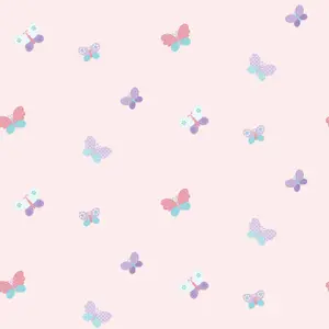 Galerie Just 4 Kids 2 Pink Blue Purple Butterflies Smooth Wallpaper