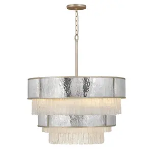 Luminosa Hinkley Reverie Cylindrical Pendant Ceiling Light Champagne Gold