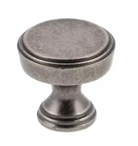 Kitchen Cupboard Cabinet Door Drawer Round Knob Handle Sonet by GTV Antique Silver