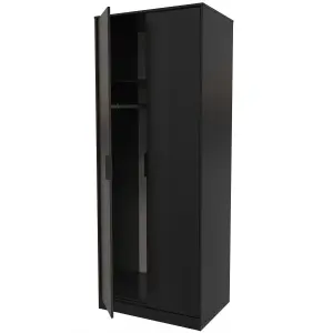 Madrid 2 Door Wardrobe in Black Ash (Ready Assembled)