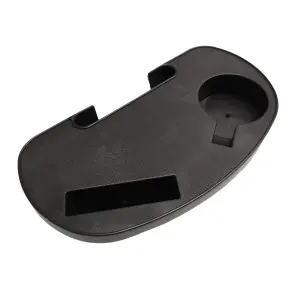 Black Plastic Cupholder Side Tray for Garden Gravity Chairs