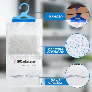 Belaco Set of 6 Hanging Dehumidifier, 230g Moisture Absorber, Dehumidifier