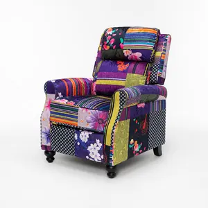 Fabric Patchwork Mary Manual Recliner Chair