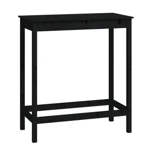 Johnrobert Rectangular 100Cm L x 50Cm W Dining Table Black / H100 x L50 x W110cm