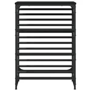 Shoe Rack Black 60x30x85 cm Engineered Wood