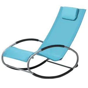 Sun Lounger Metal Turquoise CAMPO