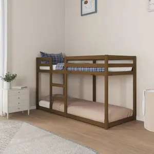 Cullompt Harriet Bee Bunk Bed 90x200 Cm Solid Wood Pine Honey Brown / 80 x 200 cm