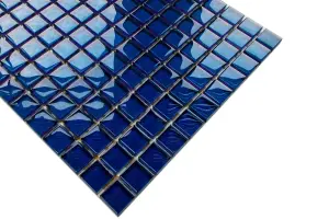 Glass mosaic on mesh for bathroom or kitchen 300mm x 300mm - MobyDick