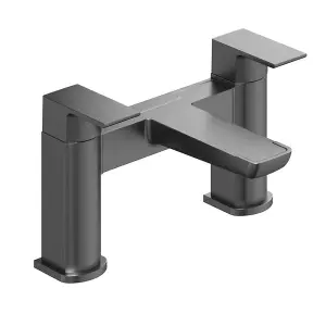 Zoia Gun Grey Basin & Bath Filler Tap Package Inc Basin & Bath Waste