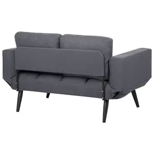 Beliani Glam Sofa Bed BREKKE Dark Grey