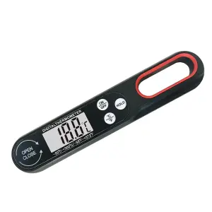 Digital Meat Thermometer For Kitchen, BBQ, Oven Instant Reading Foldable Long Probe, Bright Backlit LCD Screen Auto Shut Off