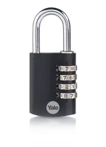 Yale Black Aluminium Combination Padlock 38mm - YE3CB/38/131/1/BK