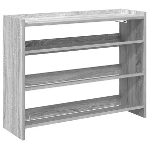 Berkfield Shoe Rack Grey Sonoma 80x25x61.5 cm Engineered Wood