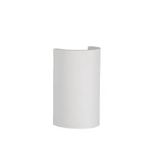 Lucide Gipsy Modern Half Pipe Plaster Wall Light - 1xG9 - White