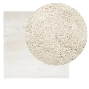 Rug OVIEDO Short Pile Beige 160x160 cm