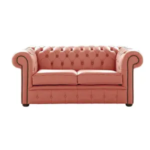 Chesterfield 2 Seater Shelly Tuscany Leather Sofa Settee Bespoke In Classic Style