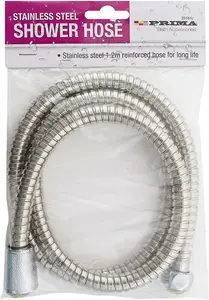 1.2M Stainless Steel Chrome Flexible Bathroom Bath Shower Head Hose Pipe Washers