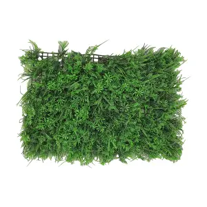 Artificial Grass Plant Wall Panel, Artificial Leaves Hedge Greenery Wall Panel 60cm W x 40cm D x 8cm H