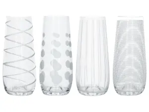 Mikasa Cheers Pack Of 4 Stemless Flute Glasses