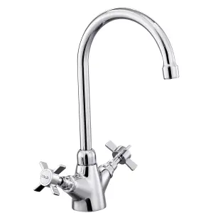 BATHWEST Drinking Water Kitchen Sink Tap, 360 Swivel Kitchen Mixer Spout with 2 Lever