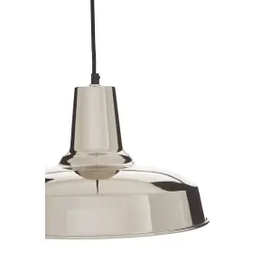 Interiors by Premier New Foundry Deep Plate Iron Pendant Light