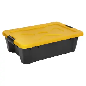 Sealey Composite Stackable Storage Box With Lid 27 Litre Storage Organiser APB27