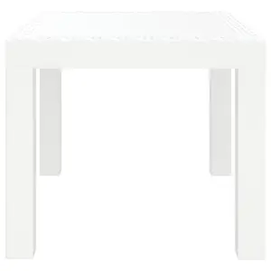 Berkfield Garden Table White 59x47x40 cm PP