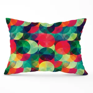 Colourful Grunge Circle Pattern Cushions 33cm x 48cm