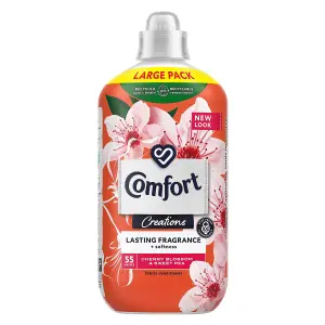 Comfort Fabric Conditioner Cherry Blossom & Sweet Pea 1.65 Litre, 55 Washes, 2Pk