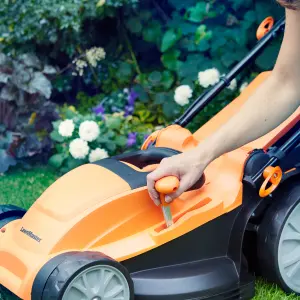 LawnMaster 1800W 40cm Electric Lawnmower with Rear Roller and 350W 2-in-1 Grass Trimmer and Edger - 2 Year Guarantee